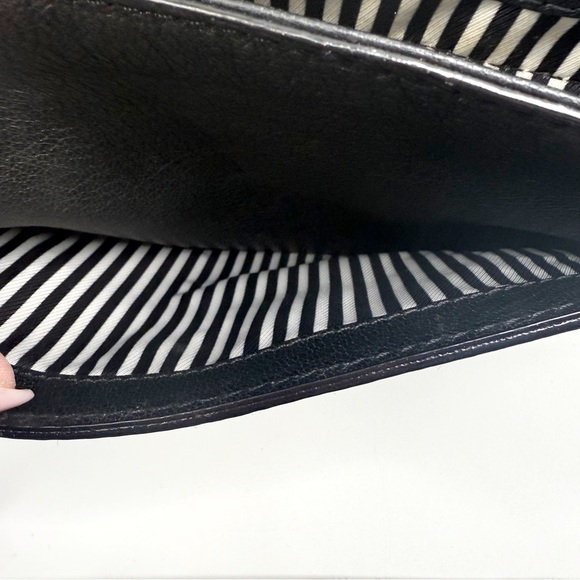 Kate Spade Allen Street Neil Black Leather Crossbody Bag With Silver Buckles - Picture 13 of 16